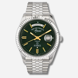West End Watch Co. Sowar Prima Classic Green Dial 41mm Jubilee Bracelet
