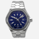 GF FERRE GEOMETRIC SHAPE BLUE DIAL MEN'S WATCH
