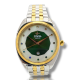 Jovial Two-Tone Green Dial Watch