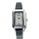 Rochas Luxury Diamond Black Leather Strap Watch