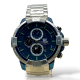 T5 quartz Stainless Steel Round Blue Dial Chronograph Men Watch