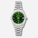 WEST END WOMEN'S SILVER TONE CASE GREEN DIAL AUTOMATIC WATCH
