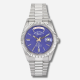 THE CLASSICS AUTOMATIC PURPLE ROUND DIAL STAINLESS STEEL WATCH 37MM